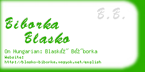 biborka blasko business card